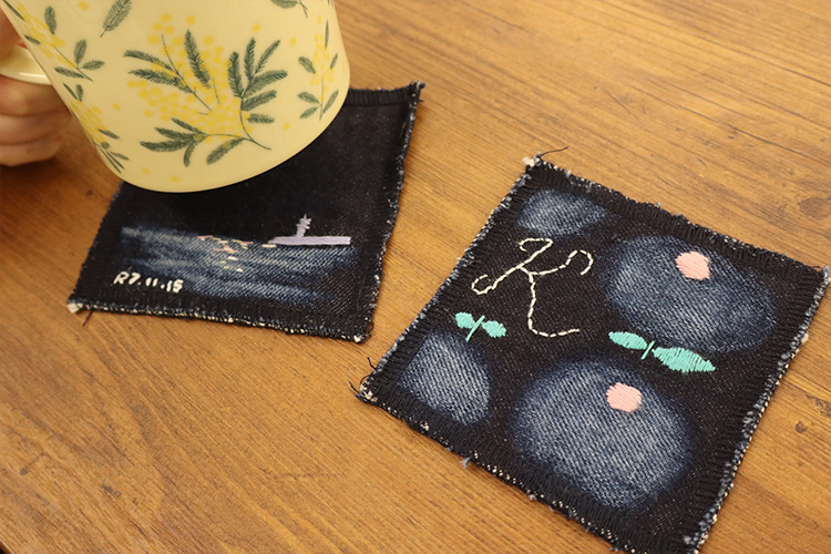 オリジナルデニムコースター
